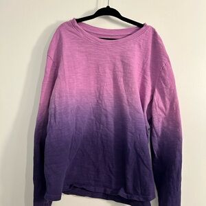 Zella Girl Purple Ombre Long-Sleeved Shirt S (7/8)
